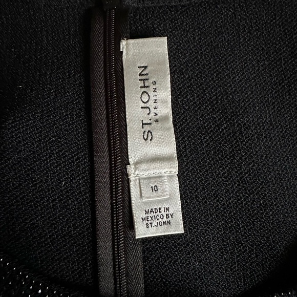 St John Santana Knit Black Dress - Picture 9 of 14